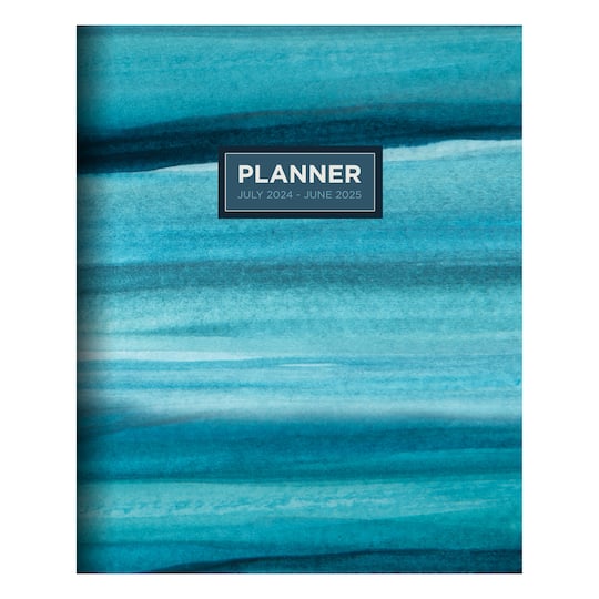 TF Publishing 2024-2025 Medium Blue Watercolor Monthly Planner